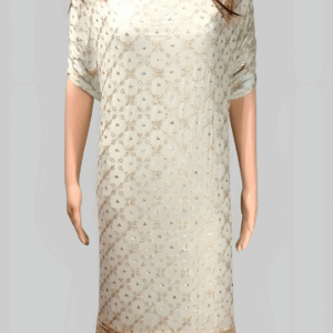 Aqua Gold Color Full Body Zori & Stone Work Unstitched Salwar Suit Piece