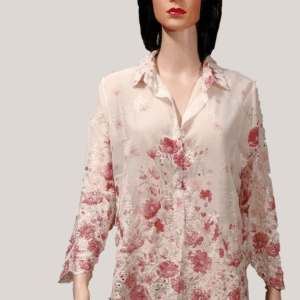 Chiffon Off-White Full Sleeves Top