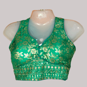 Green Color Ready-made Blouse