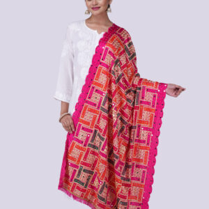 Cotton-Silk Dupatta with Full Body Stone & Embroidered Work