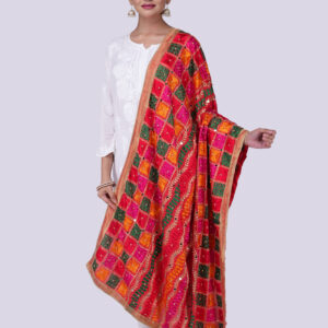 Cotton-Silk Dupatta with Full Body Stone & Embroidered Work