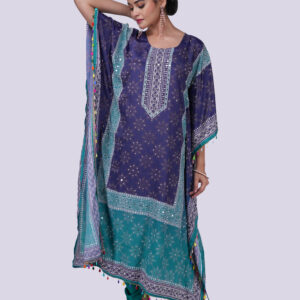 Full Body Stone-work Kaftan with Pant