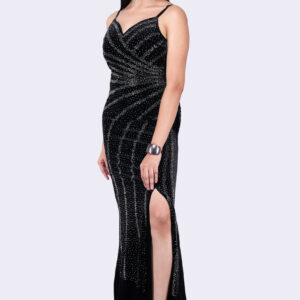 Sleeveless Solid Bodycon Full-Length Women's Dress