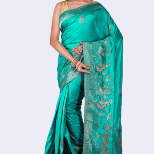Designer Firoza Silk Saree with Bouse Piece