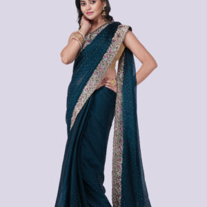 Chiffon Full Body Stone & Zari Work Saree