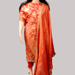 Pitch Color Cotton Silk Embroidered Semi-Unstitched Salwar Suit