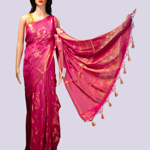 Pink Cotton Silk Embroidery Work Saree with Blouse Piece – Elegant Daily & Festive Wear for Women